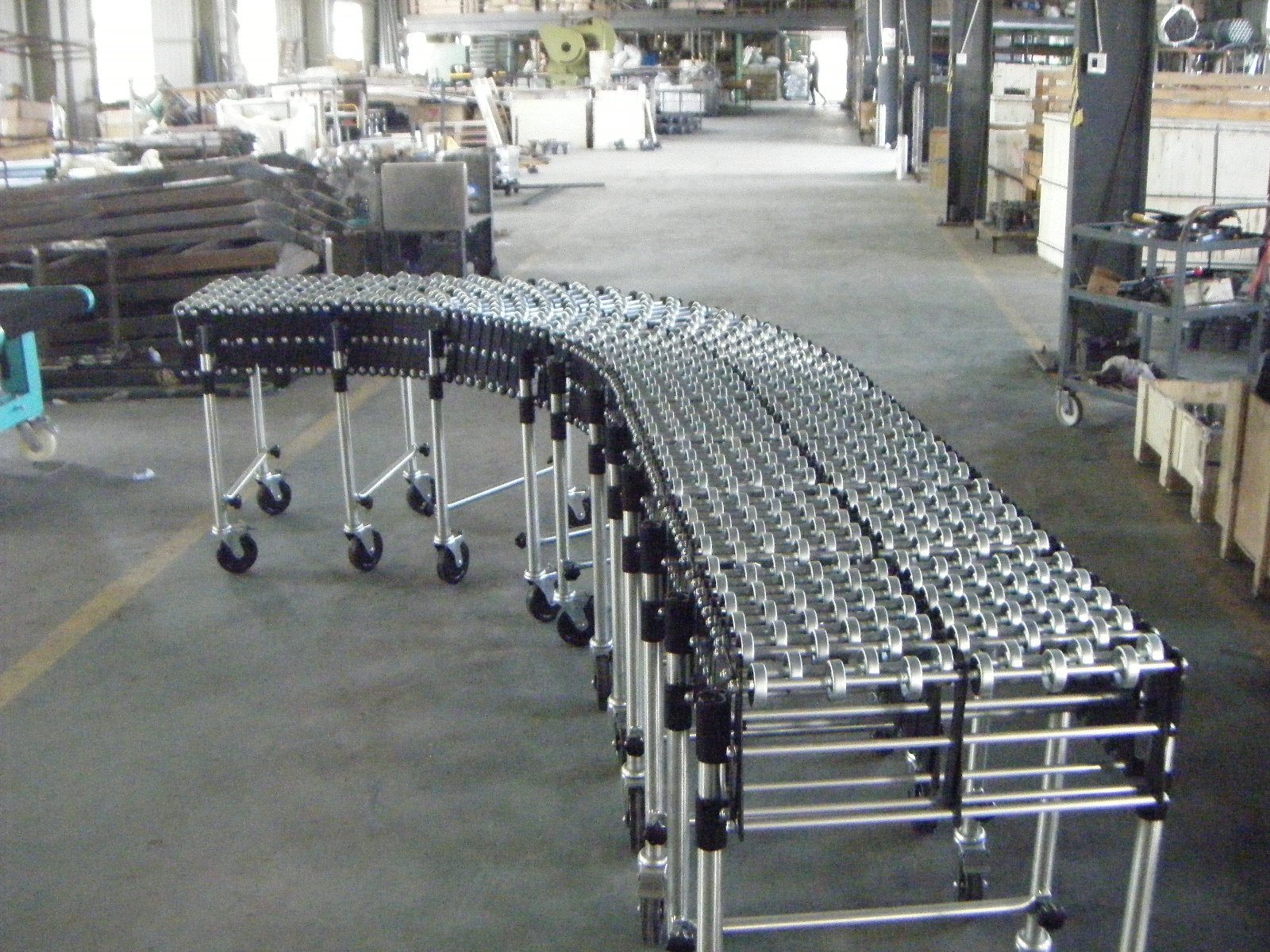 Steel Skate Wheel Flexible Conveyor